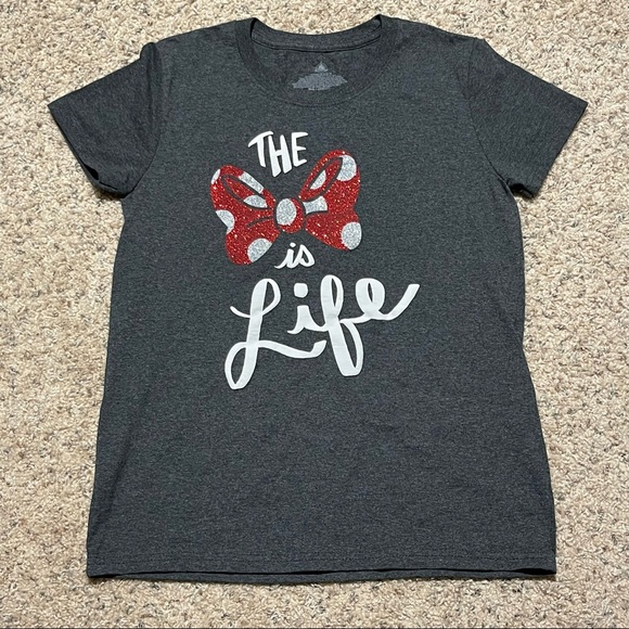 WOMEN’S AUTHENTIC DISNEY “THE BOW IS LIFE” GRAPHIC TEE - Picture 1 of 4